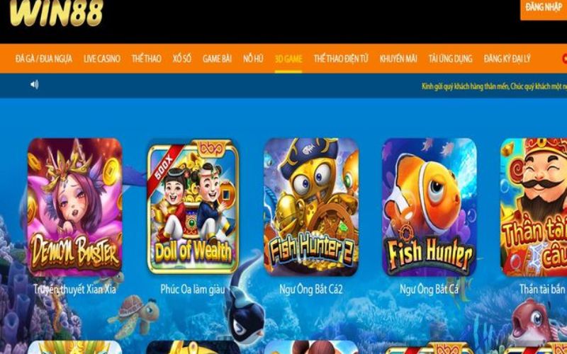 Sảnh Casino online WIN88 đa dạng game